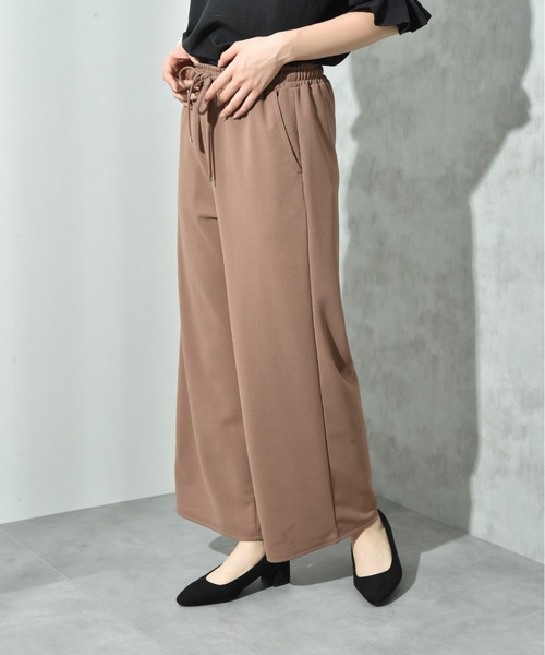 INTERPLANET（インタープラネット）の「カットジョーゼットウエストゴムワイドパンツ（その他パンツ・レディース・グレー/ブラック/モカ・FREE）」の18枚目の写真