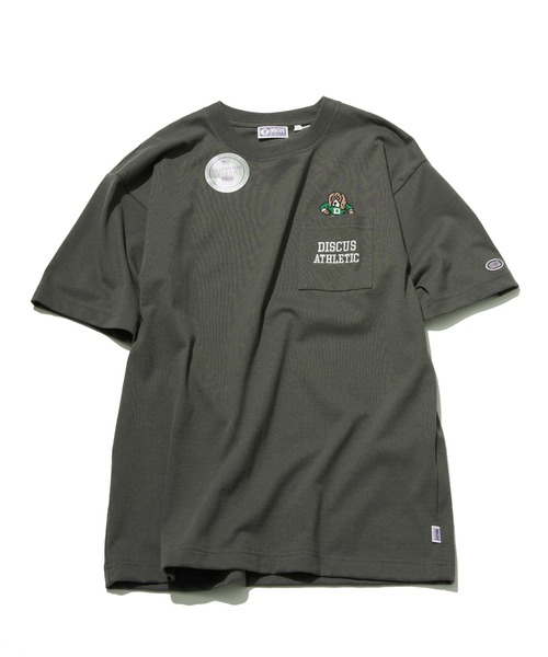 DISCUS ATHLETIC(ディスカス アスレチック)の「DISCUS ATHLETIC ディスカス アスレティック USAコットン刺繍Tシャツ(Tシャツ/カットソー・メンズ・ダークブルー/ホワイト/ブラック/グレイッシュベージュ・M/L)」の6枚目の写真
