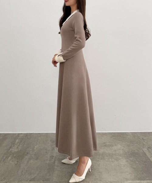 試着のみ♡ルネ♡リボンタイ　ワンピース 036】バイカラーリボンニットワンピース | CENEA(セネア)｜公式LOOKBOOK