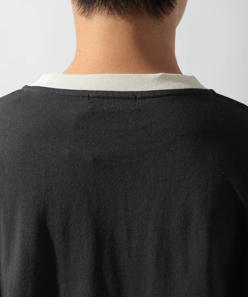 niko and...(ニコアンド)の「コード刺繍リンガーTシャツ(Tシャツ/カットソー・メンズ・オフホワイト/チャコール・MEDIUM/LARGE)」の22枚目の写真