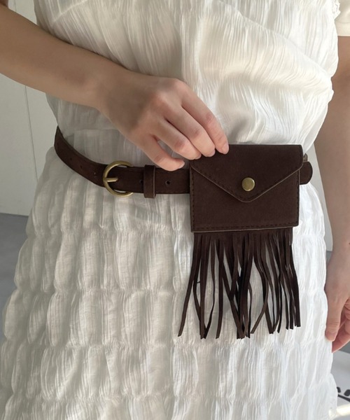 LAC-VERT(ラック・ヴェール)の「ウエスタンウエストポーチベルト(ベルト・レディース・ブラウン/ベージュ・FREE)」の3枚目の写真