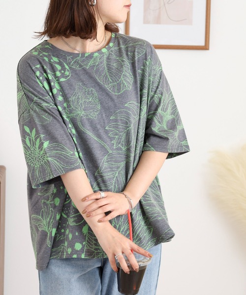 FUNALIVE(ファンアライブ)の「ドルマン半袖 Tシャツ 26SS(Tシャツ/カットソー・レディース・ネイビー/ベージュ/グリーン・FREE)」の10枚目の写真