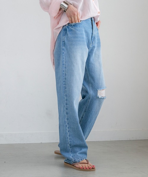 PICHI(ピイチ)の「ダメージデニム(デニムパンツ・レディース・ブルー・M/L/LL/S)」の11枚目の写真