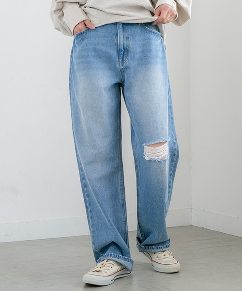 PICHI(ピイチ)の「ダメージデニム(デニムパンツ・レディース・ブルー・M/L/LL/S)」の21枚目の写真
