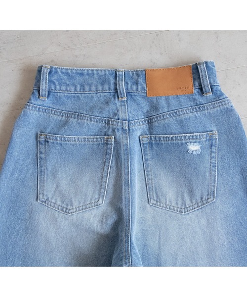 PICHI(ピイチ)の「ダメージデニム(デニムパンツ・レディース・ブルー・M/L/LL/S)」の8枚目の写真