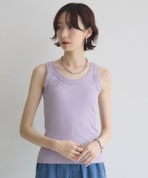 リブタンクトップ