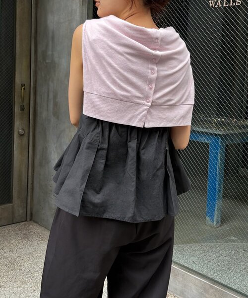 カプリシュレマージュ ペプラムビスチェ CAPRICIEUX LE'MAGE（カプリシューレマージュ）の「シャーリング