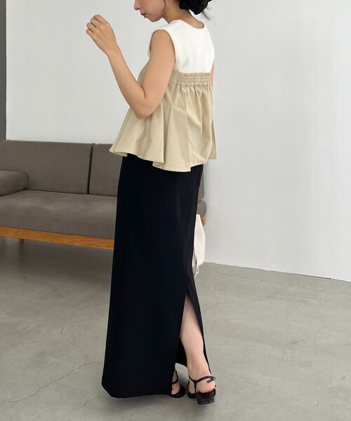 カプリシュレマージュ ペプラムビスチェ CAPRICIEUX LE'MAGE（カプリシューレマージュ）の「シャーリング