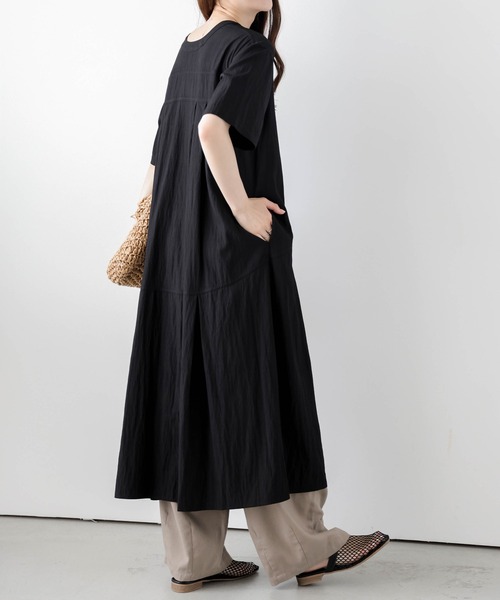 La-gemme（ラジェム）の「Vネックシャツワンピース（シャツワンピース・レディース・グレー/グレイッシュベージュ/ブラック/ブラウン・フリー）」の10枚目の写真