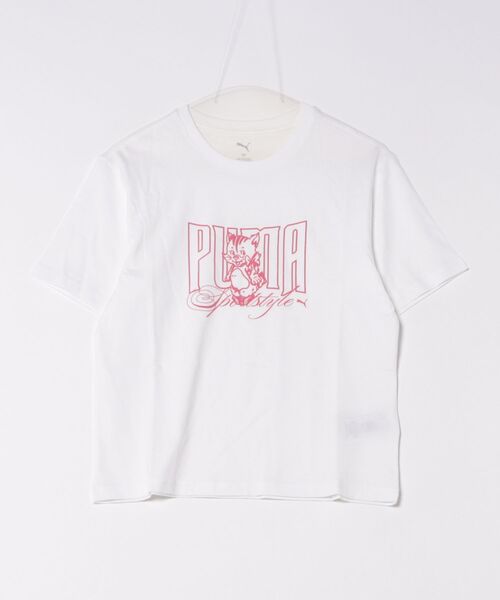 tシャツ PUMA ウェア プーマウェア W GRAPHIC KITTEN RELAXED TEE ショートスリーブ 634132 44DUSKY G PUMA ウェア プーマウェア W GRAPHIC KITTEN RELAXED TEE