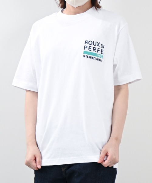 Felt-Maglietta（フェルトマリエッタ）の「[ROUXDI PERFE ルゥディパフィー]RDPフロントロゴ刺繍Tシャツ（Tシャツ/カットソー・メンズ・ブラック/ホワイト・SMALL/MEDIUM/LARGE）」の4枚目の写真