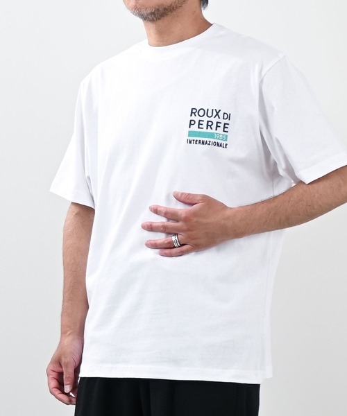 Felt-Maglietta（フェルトマリエッタ）の「[ROUXDI PERFE ルゥディパフィー]RDPフロントロゴ刺繍Tシャツ（Tシャツ/カットソー・メンズ・ブラック/ホワイト・SMALL/MEDIUM/LARGE）」の5枚目の写真