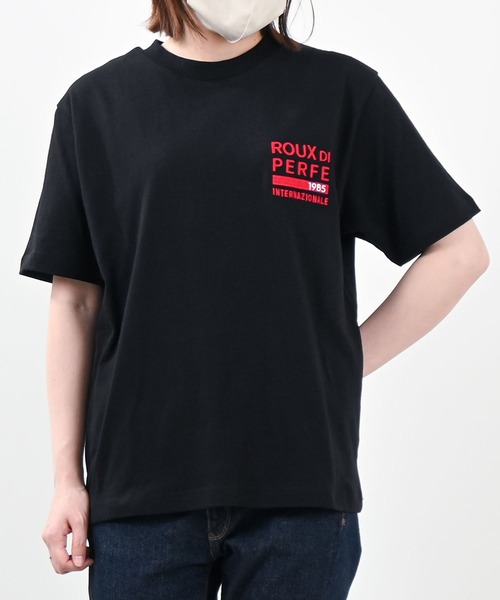 Felt-Maglietta（フェルトマリエッタ）の「[ROUXDI PERFE ルゥディパフィー]RDPフロントロゴ刺繍Tシャツ（Tシャツ/カットソー・メンズ・ブラック/ホワイト・SMALL/MEDIUM/LARGE）」の9枚目の写真