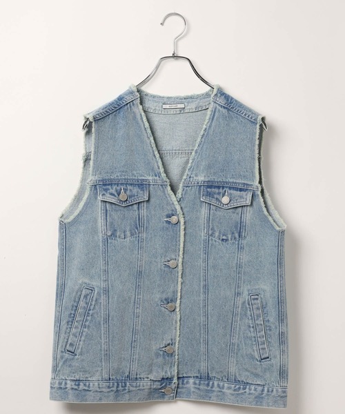 BAYFLOW（ベイフロー）の「デニムジレ（ベスト・レディース・インディゴブルー/ライトブルー・FREE）」の14枚目の写真