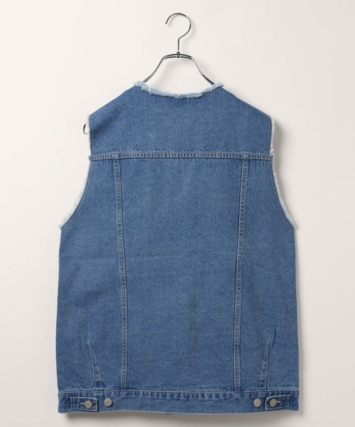 BAYFLOW（ベイフロー）の「デニムジレ（ベスト・レディース・インディゴブルー/ライトブルー・FREE）」の15枚目の写真