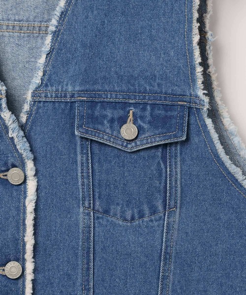 BAYFLOW（ベイフロー）の「デニムジレ（ベスト・レディース・インディゴブルー/ライトブルー・FREE）」の20枚目の写真