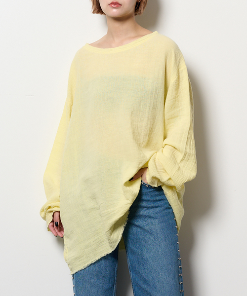 追加》ASA/C BIO WASH PULLOVER 4：ブラウス（シャツ/ブラウス