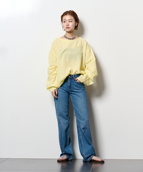 CITYSHOP(シティーショップ)の「《追加》ASA/C BIO WASH PULLOVER 4:ブラウス(シャツ/ブラウス・レディース・イエロー/ホワイト/ブラック・FREE)」の22枚目の写真