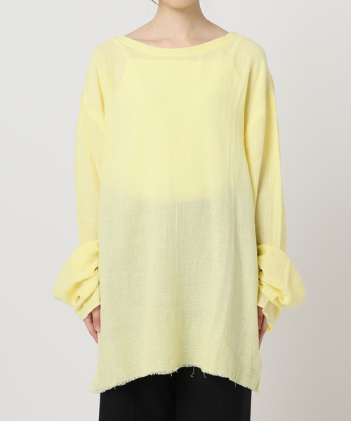 CITYSHOP(シティーショップ)の「《追加》ASA/C BIO WASH PULLOVER 4:ブラウス(シャツ/ブラウス・レディース・イエロー/ホワイト/ブラック・FREE)」の5枚目の写真