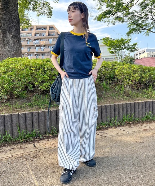 ABYS（アビス）の「ストライプカーゴパンツ（カーゴパンツ・レディース・オフホワイト/ブルー・FREE）」の11枚目の写真