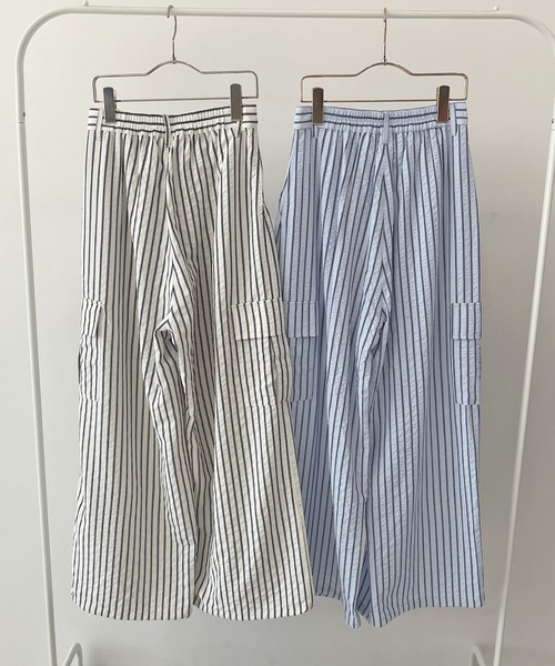 ABYS（アビス）の「ストライプカーゴパンツ（カーゴパンツ・レディース・オフホワイト/ブルー・FREE）」の20枚目の写真