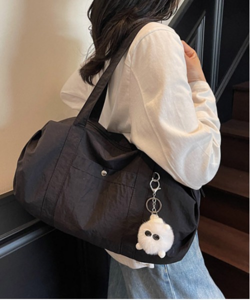 gossip!ロサンゼルス(ゴシップロサンゼルス)の「防水 かわいい 水泳 水着 バッグ 軽量 ボストンバッグ 【チャーム付】 Y2K(ショルダーバッグ・レディース・ピンク/ベージュ/ブラック/ブルー・FREE)」の12枚目の写真