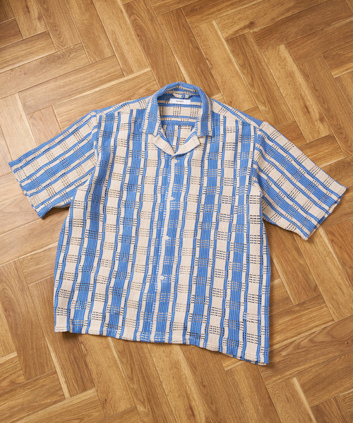 B.C STOCK（ベーセーストック）の「《追加》インドレース アソートオープンカラーシャツ（シャツ/ブラウス・メンズ・ブラウン/ブラック系その他/ブルー系その他/ブラック/ネイビー/レッド・MEDIUM/LARGE）」の5枚目の写真