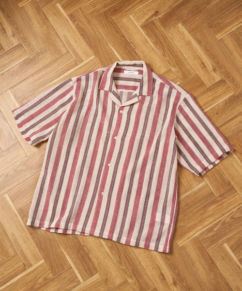 B.C STOCK（ベーセーストック）の「《追加》インドレース アソートオープンカラーシャツ（シャツ/ブラウス・メンズ・ブラウン/ブラック系その他/ブルー系その他/ブラック/ネイビー/レッド・MEDIUM/LARGE）」の6枚目の写真