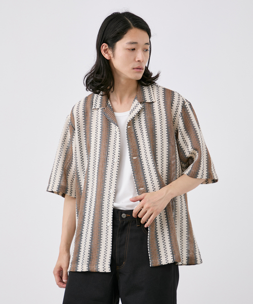 B.C STOCK（ベーセーストック）の「《追加》インドレース アソートオープンカラーシャツ（シャツ/ブラウス・メンズ・ブラウン/ブラック系その他/ブルー系その他/ブラック/ネイビー/レッド・MEDIUM/LARGE）」の16枚目の写真