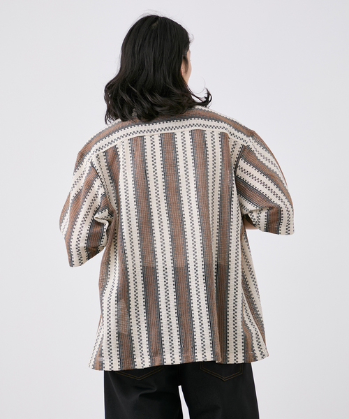 B.C STOCK（ベーセーストック）の「《追加》インドレース アソートオープンカラーシャツ（シャツ/ブラウス・メンズ・ブラウン/ブラック系その他/ブルー系その他/ブラック/ネイビー/レッド・MEDIUM/LARGE）」の18枚目の写真