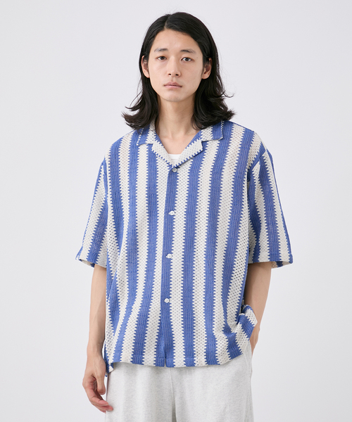 B.C STOCK（ベーセーストック）の「《追加》インドレース アソートオープンカラーシャツ（シャツ/ブラウス・メンズ・ブラウン/ブラック系その他/ブルー系その他/ブラック/ネイビー/レッド・MEDIUM/LARGE）」の20枚目の写真