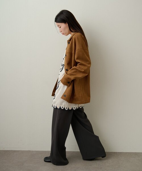 Omekashi(オメカシ)の「スエードジャケット(その他アウター・レディース・カーキ/キャメル・FREE)」の6枚目の写真