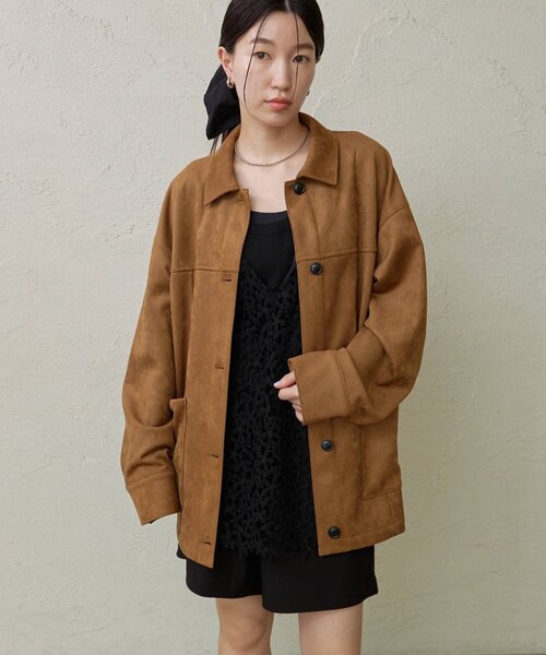 Omekashi(オメカシ)の「スエードジャケット(その他アウター・レディース・カーキ/キャメル・FREE)」の9枚目の写真