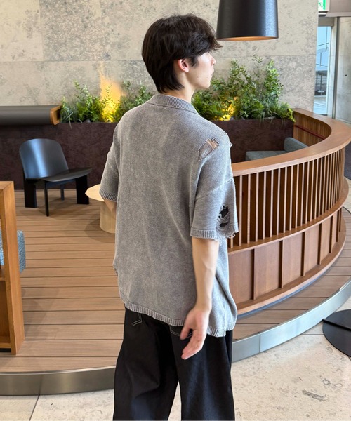 セール】加工ダメージポロニット（ポロシャツ）｜sedacle（セダクル