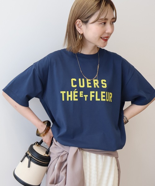 AMERICAN HOLIC(アメリカンホリック)の「デザインカレッジロゴプリントTシャツ(Tシャツ/カットソー・レディース・ブラック/オフホワイト/ネイビー・M/L)」の1枚目の写真