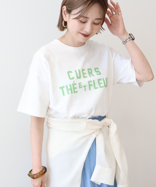 AMERICAN HOLIC(アメリカンホリック)の「デザインカレッジロゴプリントTシャツ(Tシャツ/カットソー・レディース・ブラック/オフホワイト/ネイビー・M/L)」の2枚目の写真