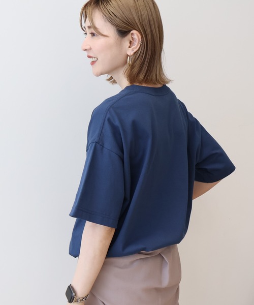 AMERICAN HOLIC(アメリカンホリック)の「デザインカレッジロゴプリントTシャツ(Tシャツ/カットソー・レディース・ブラック/オフホワイト/ネイビー・M/L)」の4枚目の写真