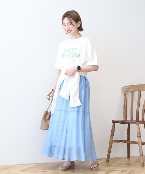 AMERICAN HOLIC(アメリカンホリック)の「デザインカレッジロゴプリントTシャツ(Tシャツ/カットソー・レディース・ブラック/オフホワイト/ネイビー・M/L)」の10枚目の写真
