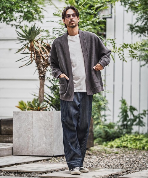 CAMBIO（カンビオ）の「mp13918-Stripe Denim Wide Straight Pants