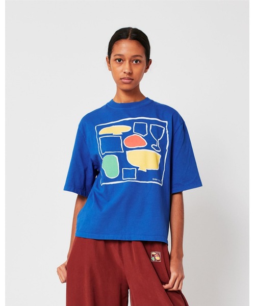 BOBO CHOSES(ボボショーズ)の「After Seven boxy T-shirt(Tシャツ/カットソー・レディース・ブルー・S/M/XL/L/XS)」の1枚目の写真