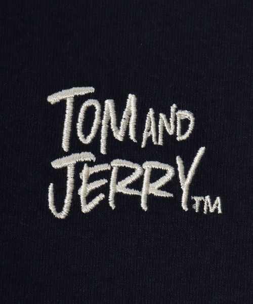 Tom&Jerry(トムアンドジェリー)の「Tom and Jerry/トムとジェリー フロント バックプリント ワンポイント刺繍 ロンT 長袖 ロングスリーブTシャツ レディース メンズ(Tシャツ/カットソー・レディース・ブラック/アッシュグレー/ネイビー/ホワイト・LL/M/L)」の14枚目の写真