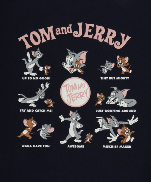 Tom&Jerry(トムアンドジェリー)の「Tom and Jerry/トムとジェリー フロント バックプリント ワンポイント刺繍 ロンT 長袖 ロングスリーブTシャツ レディース メンズ(Tシャツ/カットソー・レディース・ブラック/アッシュグレー/ネイビー/ホワイト・LL/M/L)」の15枚目の写真