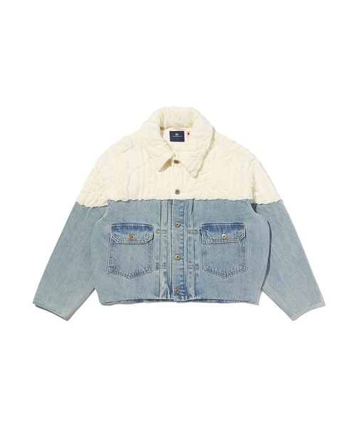 Levi's(リーバイス)の「Levi's/リーバイス BLUETAB(TM) ARAN トラッカージャケット MADE OF JAPAN(デニムジャケット・レディース・インディゴブルー・XS/S/M)」の2枚目の写真