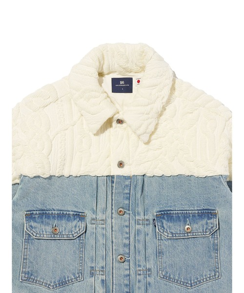 Levi's(リーバイス)の「Levi's/リーバイス BLUETAB(TM) ARAN トラッカージャケット MADE OF JAPAN(デニムジャケット・レディース・インディゴブルー・XS/S/M)」の4枚目の写真