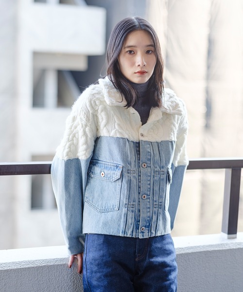 Levi's(リーバイス)の「Levi's/リーバイス BLUETAB(TM) ARAN トラッカージャケット MADE OF JAPAN(デニムジャケット・レディース・インディゴブルー・XS/S/M)」の10枚目の写真