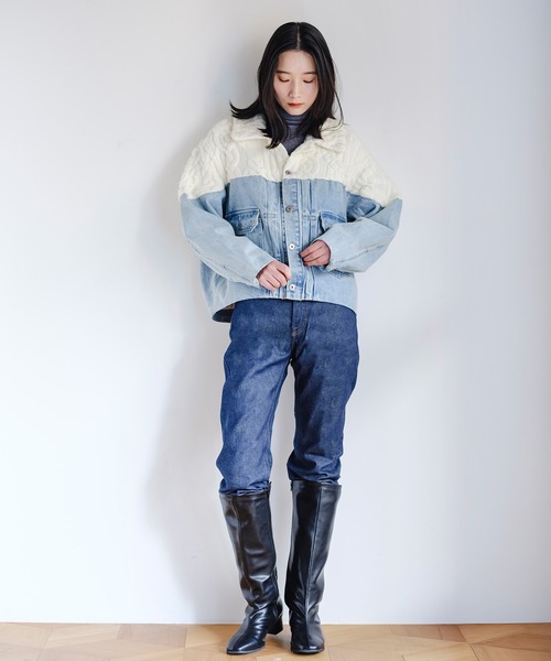 Levi's(リーバイス)の「Levi's/リーバイス BLUETAB(TM) ARAN トラッカージャケット MADE OF JAPAN(デニムジャケット・レディース・インディゴブルー・XS/S/M)」の11枚目の写真