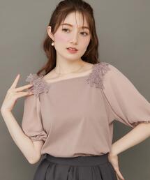 couture brooch | 【マシンウォッシャブル・UVケア・接触冷感】ラグランレースドッキングカットソー(Tシャツ/カットソー)