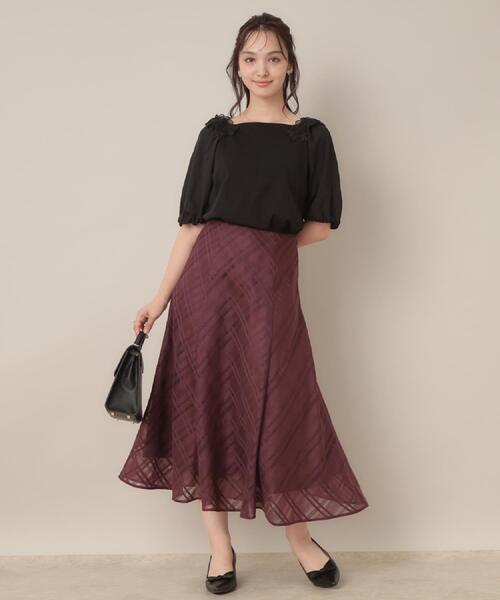 couture brooch(クチュールブローチ)の「【マシンウォッシャブル・UVケア・接触冷感】ラグランレースドッキングカットソー(Tシャツ/カットソー・レディース・オフホワイト/ブラック/サンドベージュ・40/42/38/36)」の17枚目の写真