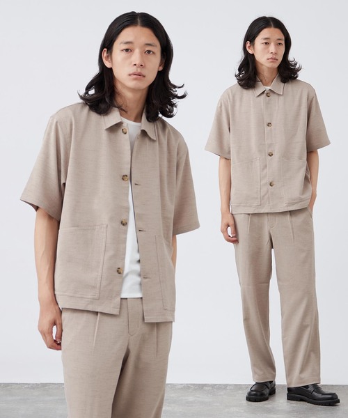 セール】”2点セット” ライトキャンバス LAID BACK半袖セットアップ