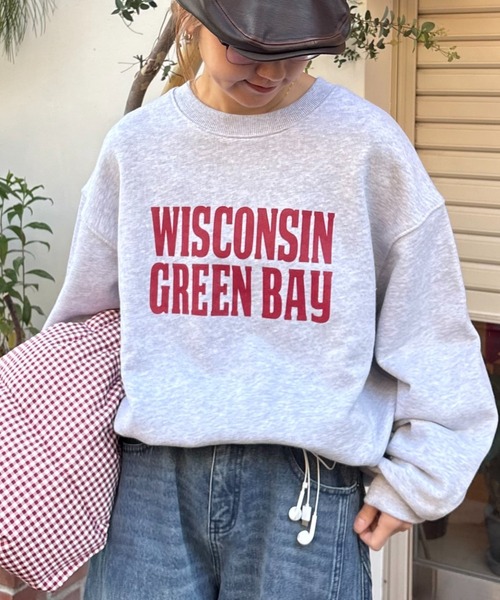 CIAOPANIC TYPY（チャオパニックティピー）の「【UNISEX】NEWアシッドウォッシュ加工/裏毛ロゴスウェット（スウェット・レディース・ブラック/ネイビー/ブラウン/グレー/レッド/サックスブルー/イエロー/インディゴブルー・MEDIUM/LARGE）」の2枚目の写真
